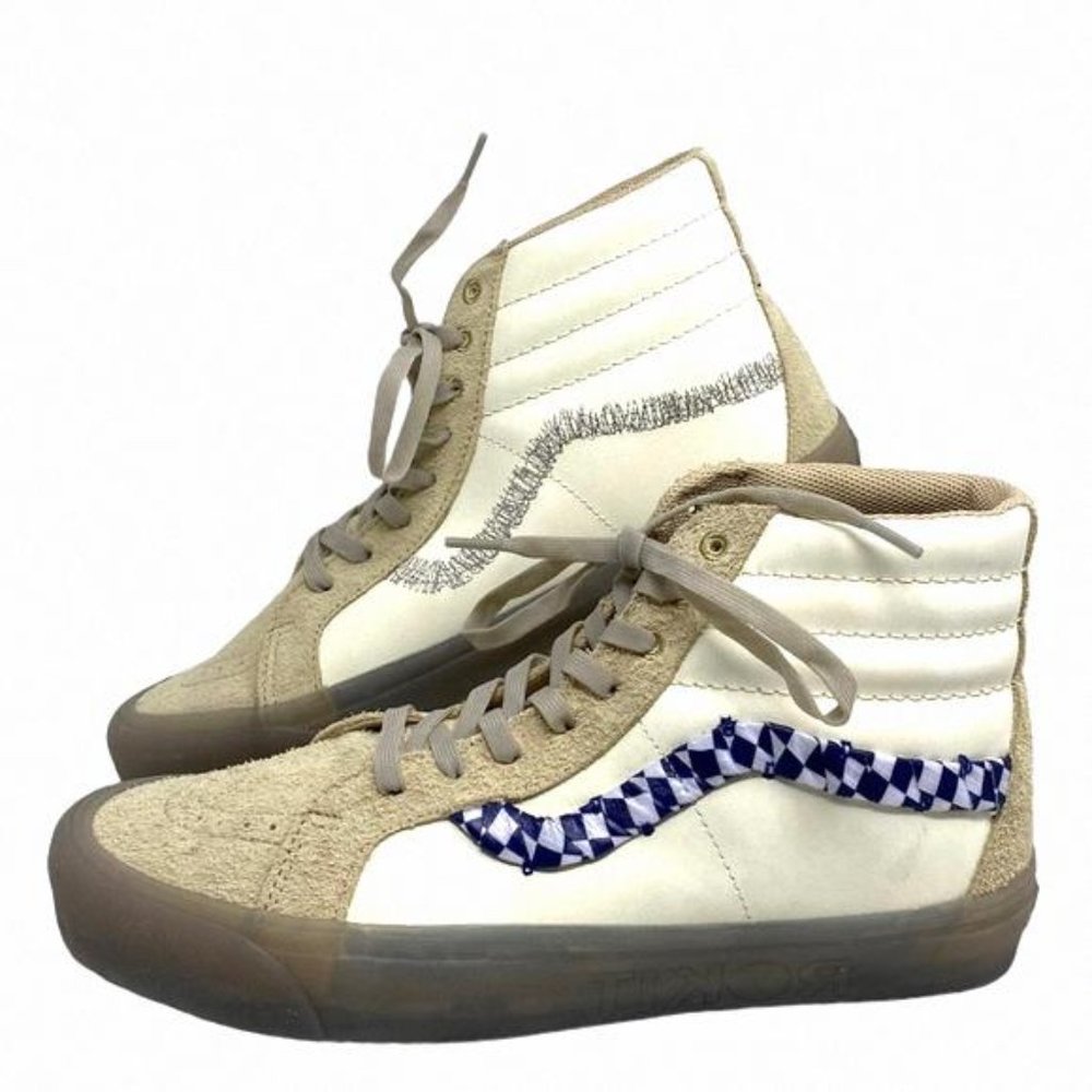 VANS x Rokit Sk8-Hi 38 DX Shoe Canvas Suede Skate VN0000SQBKV Size Women's Beige